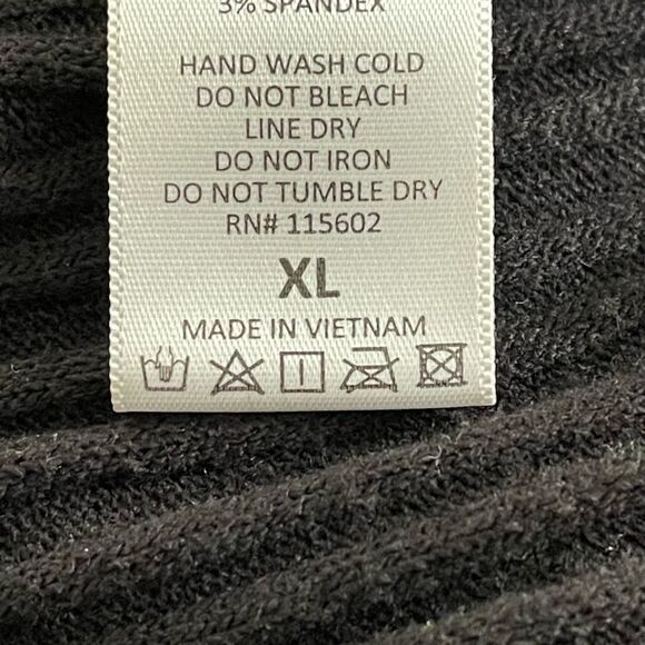 All in Favor Black Rib Knit Apron Wrap Maxi Dress Size: XL Color: Black - Picture 7 of 11